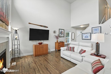 Living Area with Vaulted Ceilings