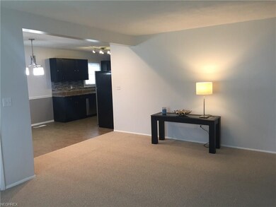 Living room into kitchen