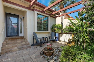 One of two front patios