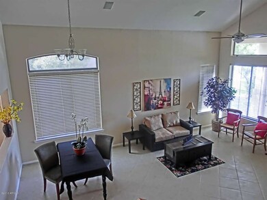 looking down from stairs