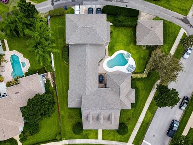 Aerial drone view of the home 