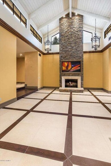 GREAT ROOM STACKED STONE FIREPLACE