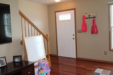 Entrance to home, hardwood floors