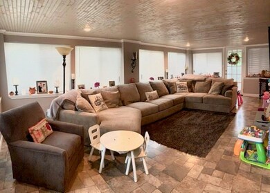 Large Living Room with pet friendly flooring.