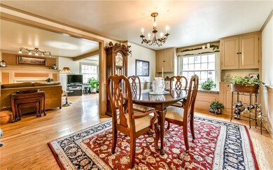 Extra large dining room opens to the living room a