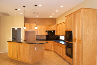 Close up of kitchen from extended dining