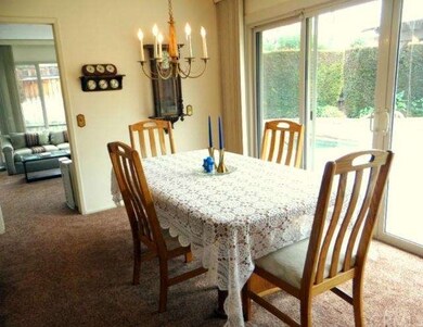 Dining room with new slider window overlooking spa