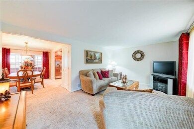 dining room open to the living room/kitchen and 3 