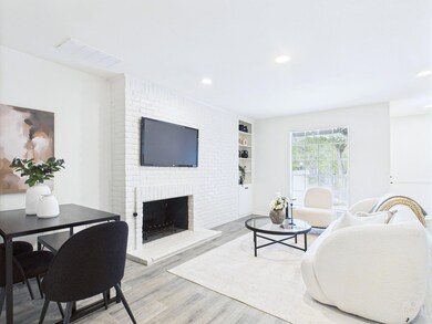 Living room featuring light wood finished floors,