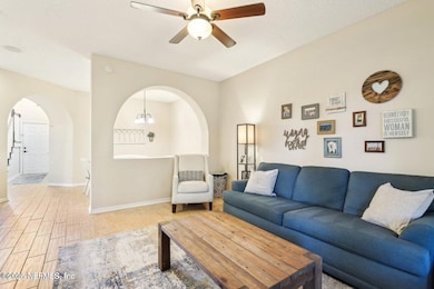 family room to breakfast room