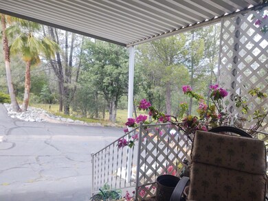View from large covered deck