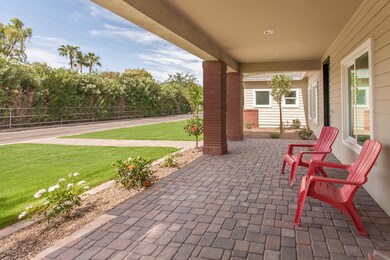 Spacious front porch