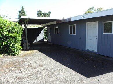 carport and street entrance