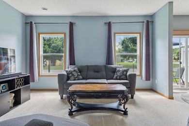 Bright open living space designed for relaxing, hosting, and everyday comfort.