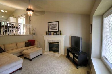 Fireplace highlights main level room