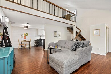 Living room looking into the dining area.