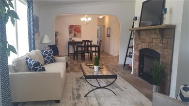 View from Front Entrance, Gas Fireplace