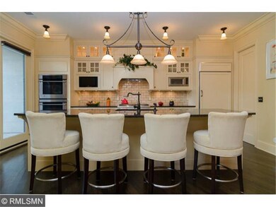 Gourmet kitchen with large center island and grill