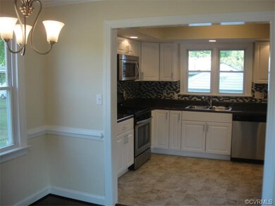 New kitchen off the dinning area with crown and ch
