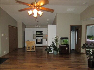 Spacious open floor plan with all new flooring.