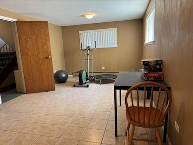 Lower level fitness room common space