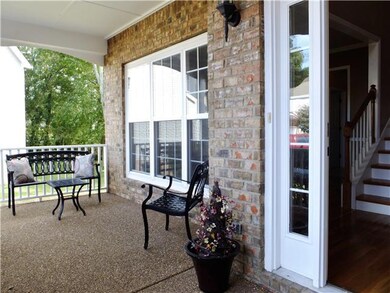 Sit back and enjoy a cup of coffee or tea on this beautiful covered front porch. Enjoy the peace and quiet of Cul-De-Sac living in a well appointed neighborhood that has a  Pool, Club House, and Tennis Courts.