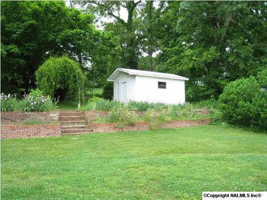 Detached storage building.