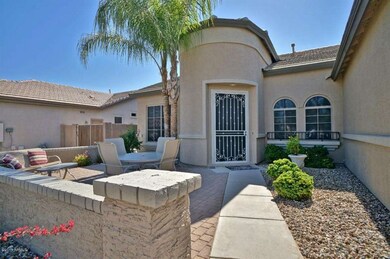 Front courtyard patio and screen door