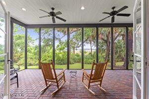 Screened back porch