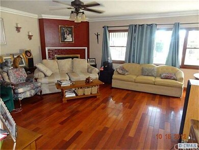 living room with fireplace