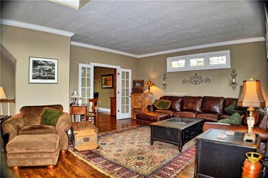 Expansive seating area in family room.