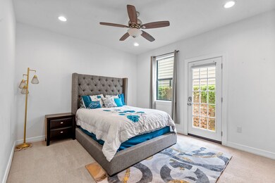 First floor bedroom with access to outdoors.
