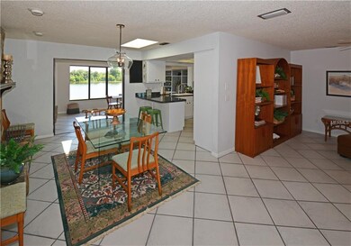 Dining room looking into Family Room & Kitchen