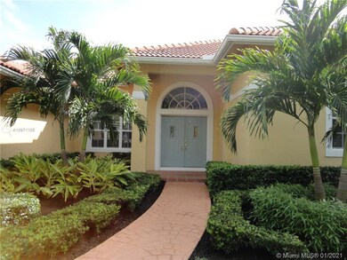 Covered double door entry.