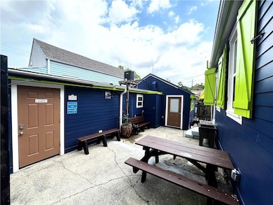 Courtyard can be a comfortable spot for hanging. L