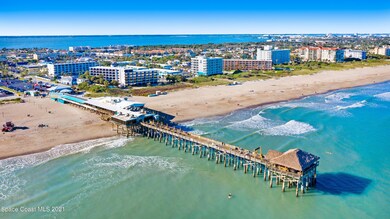 Cocoa Beach Pier & Ocean high up