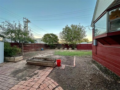 View of yard at dusk