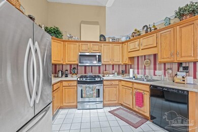 Beautiful cabinetry offers plenty of storage