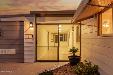 Twilight of entry to arizona room