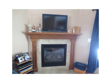 Fireplace. Beautiful gas fireplace in living room.