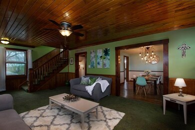 The living room opens into the the formal dining r