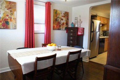 Attached to the kitchen, the dining room is the id