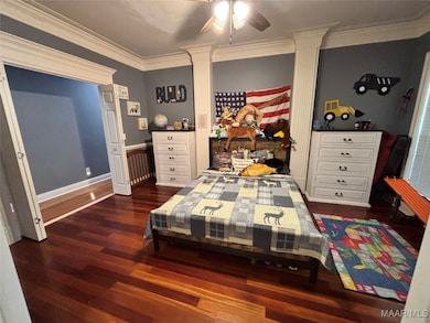 Dining room being used as a bedroom