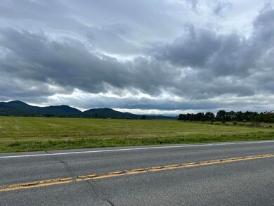 View west across street