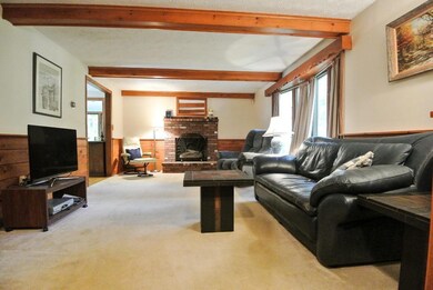 Living room with gas log fireplace