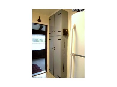 Nice built in pantry in the kitchen.