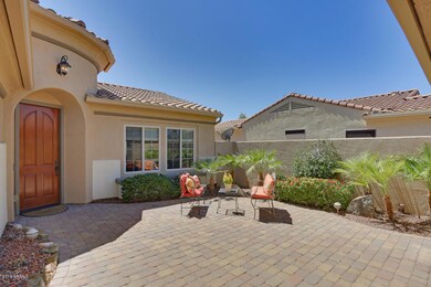 Brick paved front courtyard
