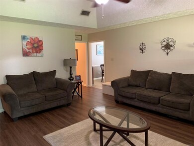 Living room facing front door view