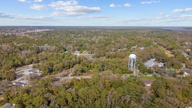 Aerial view with a forest view