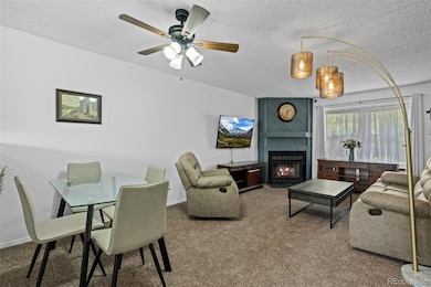 Main Level: Living Room, wood fireplace, garden style window, new carpet